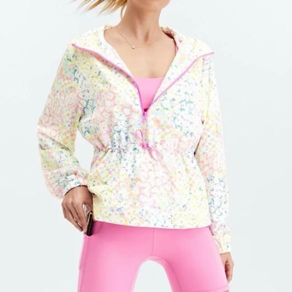 Fabletics Rosa Woven Jacket Patchwork Daisy Light… - image 2